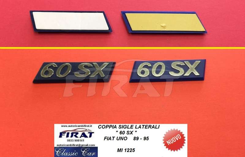 SIGLA LATERALE 60SX FIAT UNO 89 - 95 (1225)